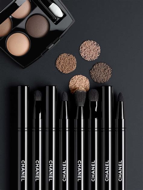 chanel flat powder brush|Chanel retractable eyeshadow brush.